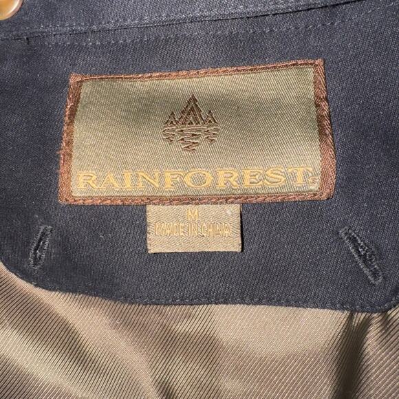 Rainforest Men’s Coat Genuine Leather Collar Removable Liner Down Filled Size M - Picture 5 of 5